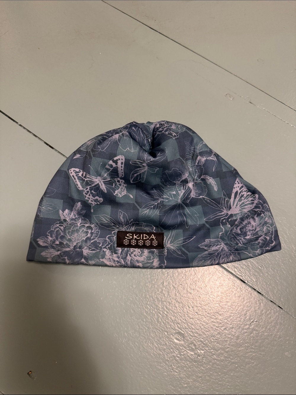 Skida men’s or womens Butterfly Beanie - Blue
